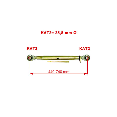 Oberlenker Standard Kat.2 M30x3,5 440-740 mm Hülse 320 mm
