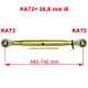 Oberlenker Standard Kat.2 M30x3,5 440-740 mm Hülse 320 mm