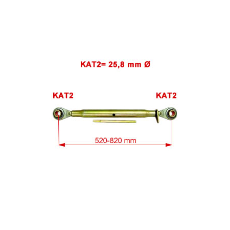 Oberlenker Standard Kat.2 M30x3,5 520-820 mm Hülse 400 mm