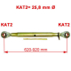 Oberlenker Standard Kat.2 M30x3,5 620-920 mm Hülse 500 mm