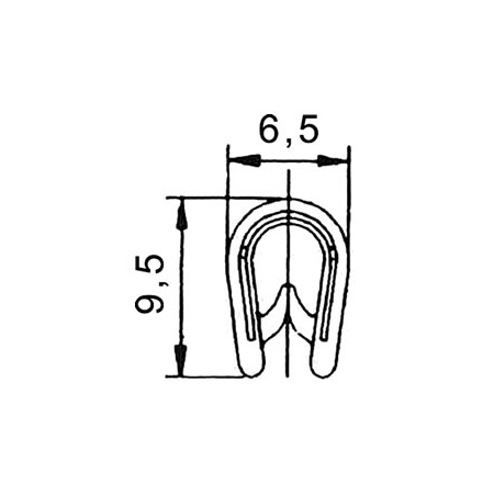 Kantenschutz schwarz für Klemmbereich 1-2 mm