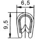 Kantenschutz schwarz für Klemmbereich 1-2 mm