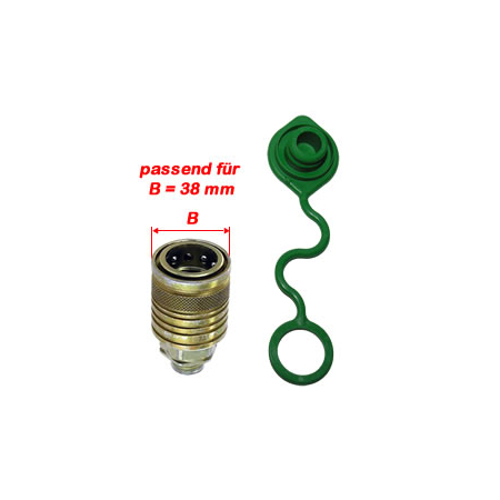 Staubschutz für Hydraulikmuffen B=38mm Grün