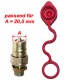 Staubschutz für Hydraulikstecker A=20,5mm Rot