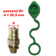 Staubschutz für Hydraulikstecker A=20,5mm Grün